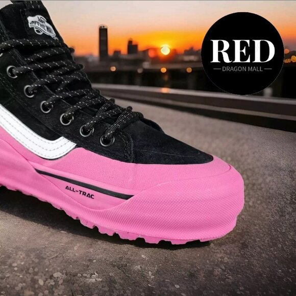 VANS SK8 Hi Dip MTE-2 Hiking Boots Shoes Pink Black Suede - Women's Size 8 - Picture 2 of 16